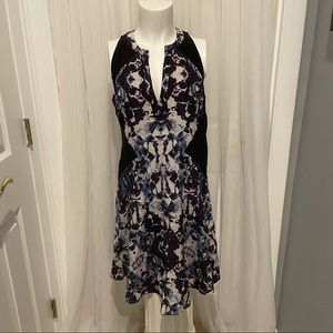 REBECCA TAYLOR NAVY W/FLORAL PRINT DRESS S/4